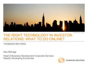 THOMSON REUTERS PRESENTATION TEMPLATE