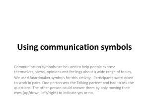 ppt for using communication symbols - IFM-SEI