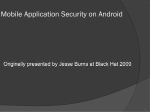 Android Mobile Application Security Presentation