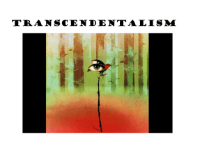 Transcendentalism Background