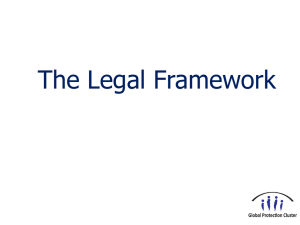 Legal Framework - Global Protection Cluster