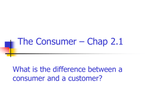 Consumer Demand & Product Life Cycle