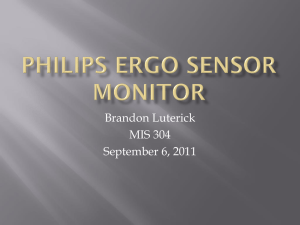 Philips Ergo Sensor Monitor: Health & Ergonomics