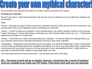 Creating your character