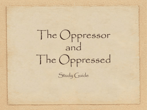 Oppression & The Oppressed: Night Study Guide