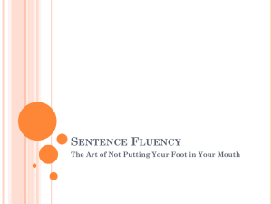 Sentence Fluency