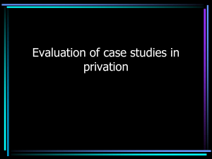 Evaluation of cases of privation KVL