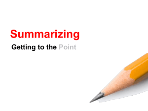 Summarizing Lesson PowerPoint