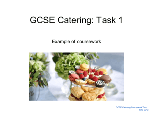 GCSE Catering Coursework Example: Afternoon Tea