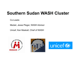 PRESENTATION 2a: WASH Cluster Introduction