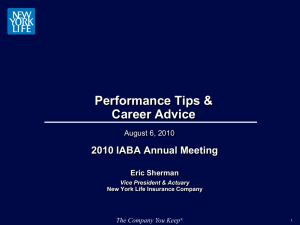 Performance Tips and Career Advice