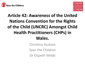 Awareness of the United Nations Convention for Rights of the Child
