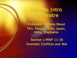 PowerPoint Presentation - Intro to Intro to Theatre