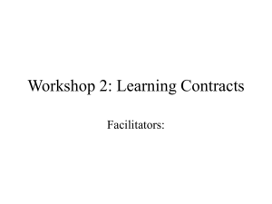 Workshop 2: Learning Contracts