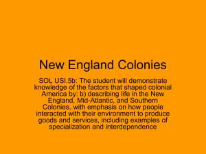 New England Colonies