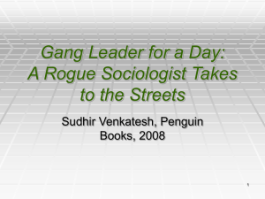 Gang Leader for a Day – background