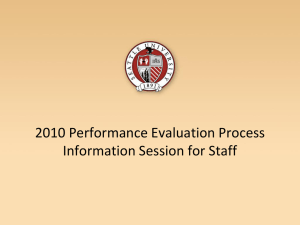 OIT Preparing for your 2010 Performance