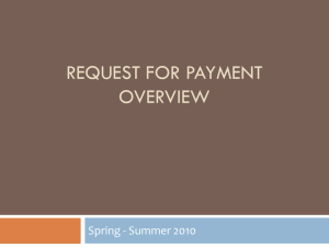 Request for Payment Overview
