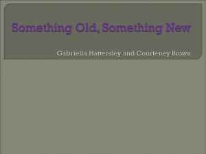 English Something Old Something New