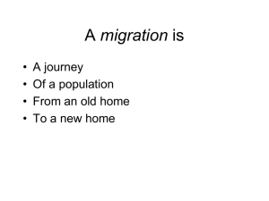 Migration: Causes, Effects, and Questions