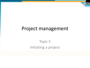 Initiating a project