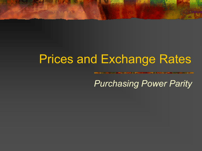 Purchasing Power Parity