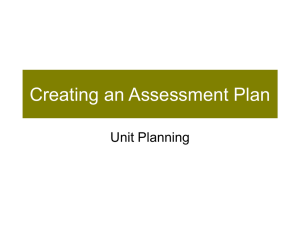 Creating an Assessment Plan
