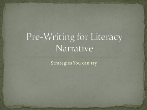 Literacy Narrative Pre-Writing Strategies