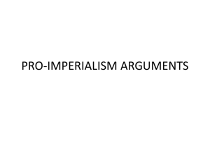 Pro-Imperialism Arguments: Analysis & Objectives