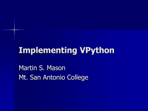 VPython Project implementation