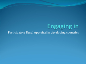 PRA participatory rural appraisal methods