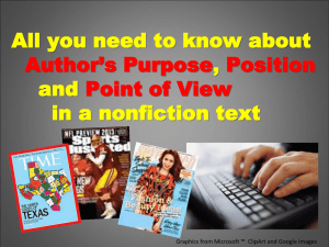 Author`s Purpose and Point of View