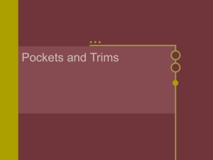 Garment Findings & Trims: Pockets, Zippers, Lace & More