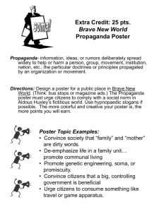 Brave New World Propaganda Poster Assignment