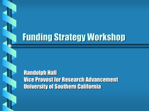 Funding Strategy Workshop - Research