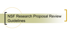 NSF Research Proposal Review Guidelines