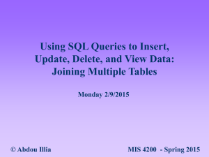 Joining Multiple Tables, Set Operators, Views