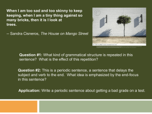 Cisneros's 'House on Mango Street' Analysis