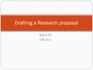Drafting a Research proposal