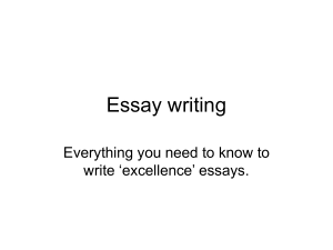 Essay writing