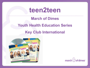 Teen2Teen: Youth Health Education by March of Dimes