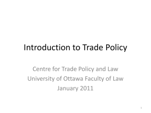 Introduction to Trade Policy