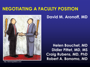 NEGOTIATING A FACULTY POSITION