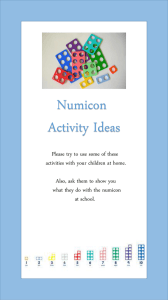 Numicon Activity Ideas for Elementary Math