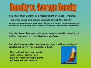 Your AVERAGE DENSITY. - thomasgreenwaymiddleschool