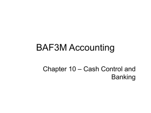 Cash Control & Banking: Accounting Presentation