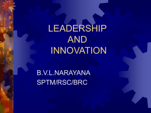 LEADERSHIP AND INNOVATION