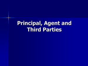 Principal, Agent and Third Parties