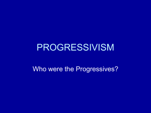 Progressivism: Origins, Women, and Social Participation