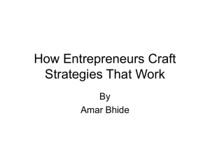 Entrepreneurial Strategies: How Entrepreneurs Craft Winning Plans